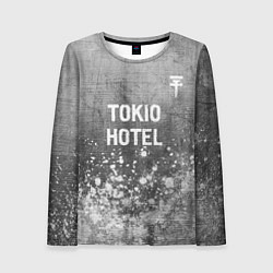Лонгслив женский Tokio Hotel - grey gradient посередине, цвет: 3D-принт