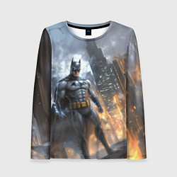 Лонгслив женский Бэтмен - старый стиль, цвет: 3D-принт