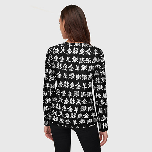 Женский лонгслив Monster energy japan pattern / 3D-принт – фото 4