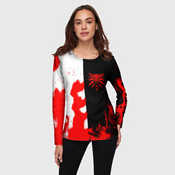 Лонгслив женский Ведьмак огненный, цвет: 3D-принт — фото 2