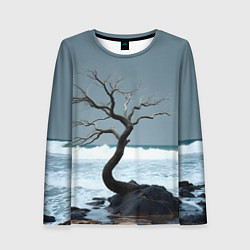 Лонгслив женский Дерево и море, цвет: 3D-принт