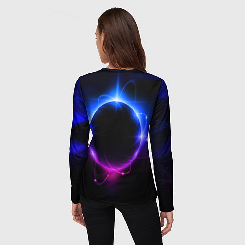 Женский лонгслив Космонавт в луне / 3D-принт – фото 4