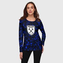 Лонгслив женский West Ham blue energy, цвет: 3D-принт — фото 2