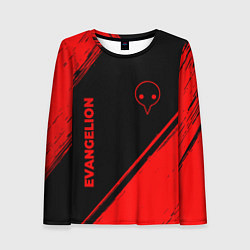Лонгслив женский Evangelion - red gradient вертикально, цвет: 3D-принт