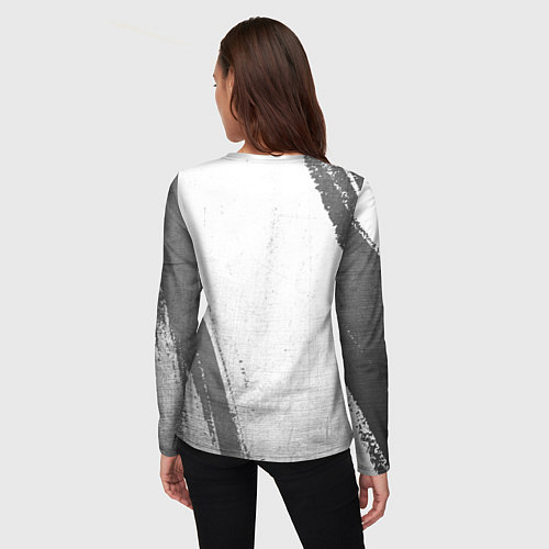 Женский лонгслив Leicester City - white gradient вертикально / 3D-принт – фото 4