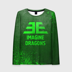 Лонгслив женский Imagine Dragons - green gradient, цвет: 3D-принт