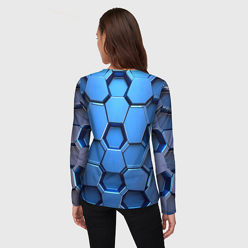 Женский лонгслив Синий бронежилет / 3D-принт – фото 4