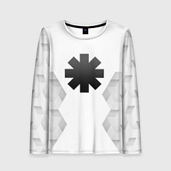 Лонгслив женский Red Hot Chili Peppers white poly, цвет: 3D-принт