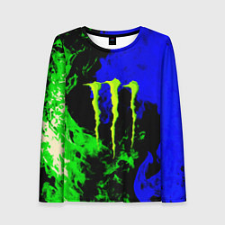 Женский лонгслив Monster energy кислотный огонь