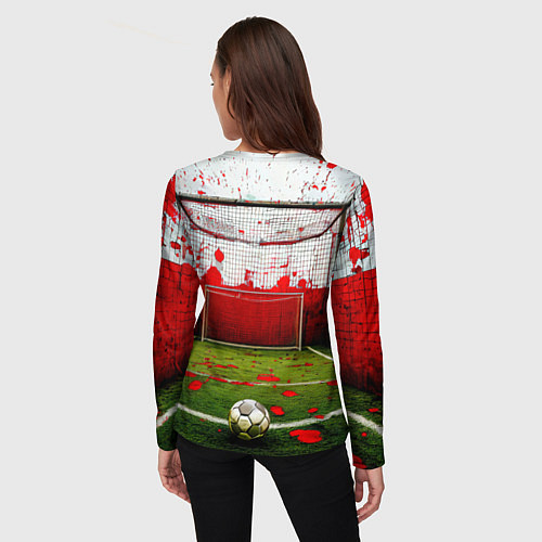 Женский лонгслив Мини-футбол / 3D-принт – фото 4