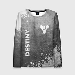 Лонгслив женский Destiny - grey gradient вертикально, цвет: 3D-принт