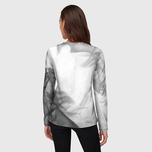 Женский лонгслив PUBG - white gradient вертикально / 3D-принт – фото 4