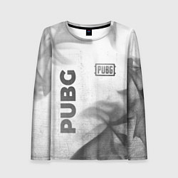 Лонгслив женский PUBG - white gradient вертикально, цвет: 3D-принт
