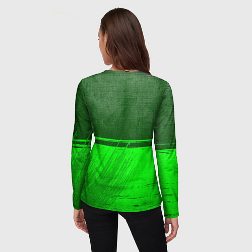 Женский лонгслив Dota - green gradient посередине / 3D-принт – фото 4
