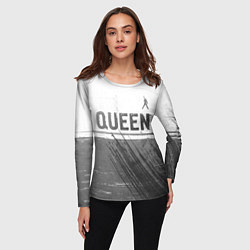 Лонгслив женский Queen - white gradient посередине, цвет: 3D-принт — фото 2