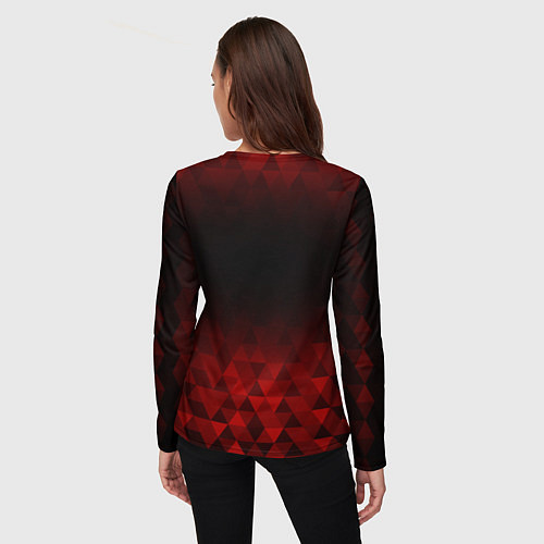 Женский лонгслив Chery red poly / 3D-принт – фото 4