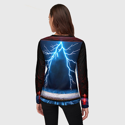 Женский лонгслив Айкидоист и молния / 3D-принт – фото 4