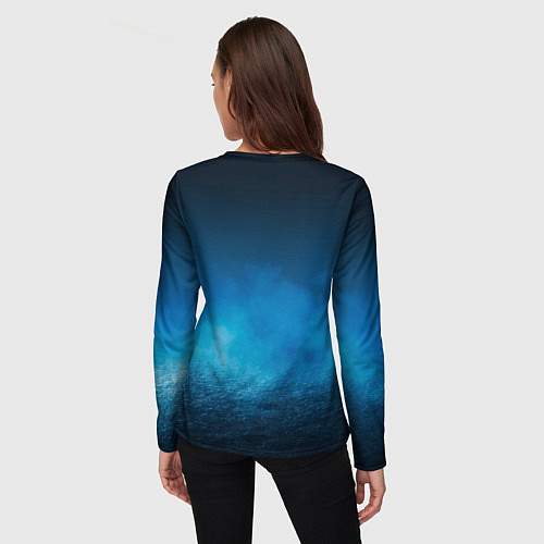 Женский лонгслив Сектор газа - синий туман / 3D-принт – фото 4