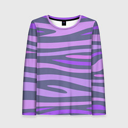 Лонгслив женский Лавандовые волны, цвет: 3D-принт