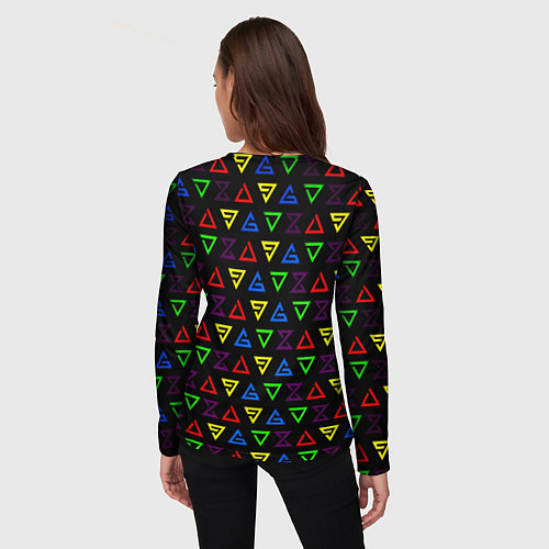 Женский лонгслив Dota pattern witcher / 3D-принт – фото 4