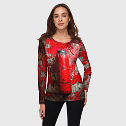 Лонгслив женский Красная боксерская груша, цвет: 3D-принт — фото 2
