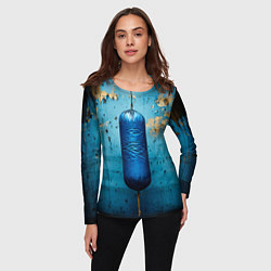 Лонгслив женский Синяя боксерская груша, цвет: 3D-принт — фото 2