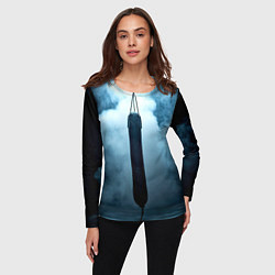 Лонгслив женский Боксерская груша в дыму, цвет: 3D-принт — фото 2