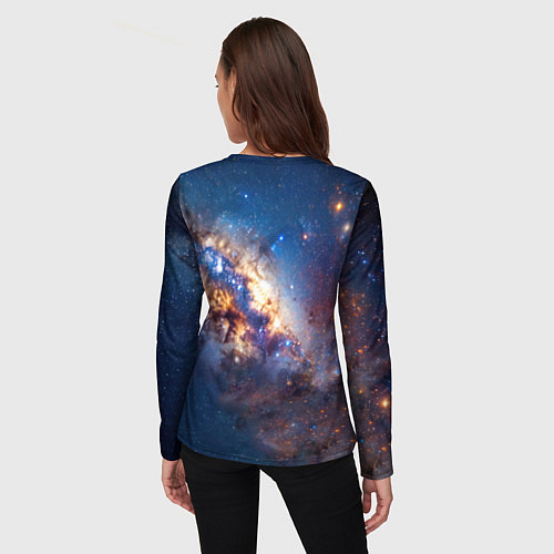 Женский лонгслив Боксерские перчатки в космосе / 3D-принт – фото 4