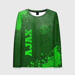 Лонгслив женский Ajax - green gradient вертикально, цвет: 3D-принт