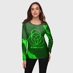 Лонгслив женский Elden Ring - green gradient, цвет: 3D-принт — фото 2