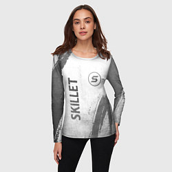 Лонгслив женский Skillet - white gradient вертикально, цвет: 3D-принт — фото 2
