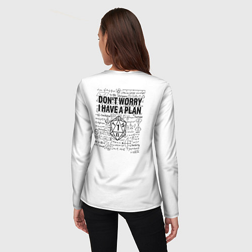 Женский лонгслив Chaotic dumb card / 3D-принт – фото 4