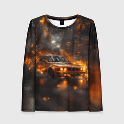 Лонгслив женский БМВ в огне, цвет: 3D-принт