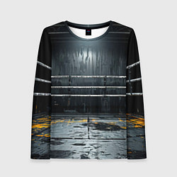 Лонгслив женский Черный ринг, цвет: 3D-принт