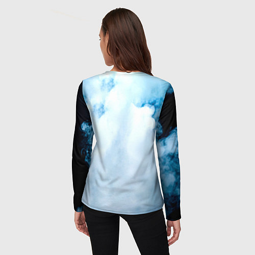 Женский лонгслив Брюс Ли в дыму / 3D-принт – фото 4