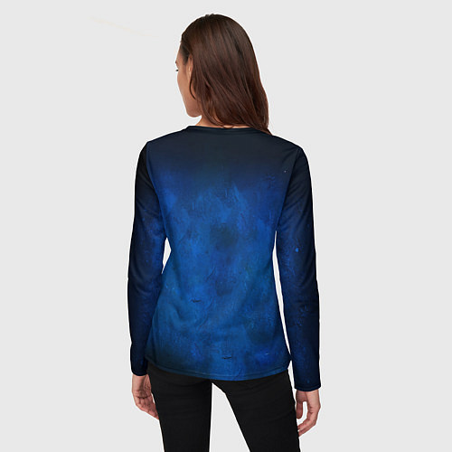 Женский лонгслив Дастин Порье на синем / 3D-принт – фото 4