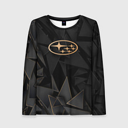 Лонгслив женский Subaru golden poly, цвет: 3D-принт