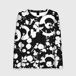 Женский лонгслив Модная чб абстракция - нейроарт