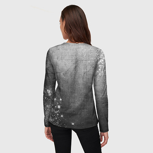 Женский лонгслив Berserk - grey gradient вертикально / 3D-принт – фото 4