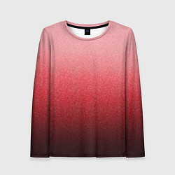 Женский лонгслив Мягкий градиент красно-розовый текстура крошка