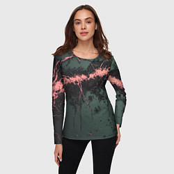 Лонгслив женский Гранж потертая текстура, цвет: 3D-принт — фото 2