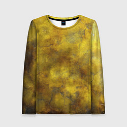 Лонгслив женский Золотая ржавая текстура, цвет: 3D-принт