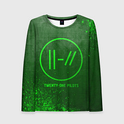 Женский лонгслив Twenty One Pilots - green gradient