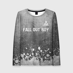 Женский лонгслив Fall Out Boy - grey gradient посередине