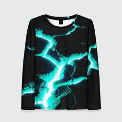 Женский лонгслив Color light blue black
