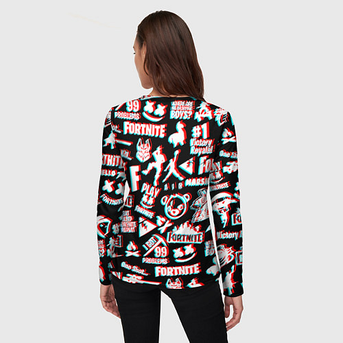 Женский лонгслив Fortnite glitch game / 3D-принт – фото 4