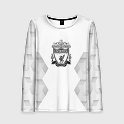 Лонгслив женский Liverpool white poly, цвет: 3D-принт
