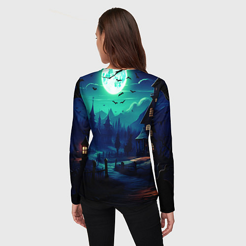 Женский лонгслив Day of the Dead - Хэллоуин / 3D-принт – фото 4