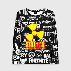 Лонгслив женский Сталкер все логотипы игр, цвет: 3D-принт