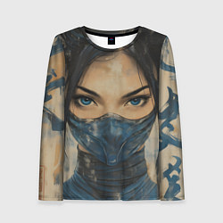 Женский лонгслив Портрет Китаны - Мортал комбат